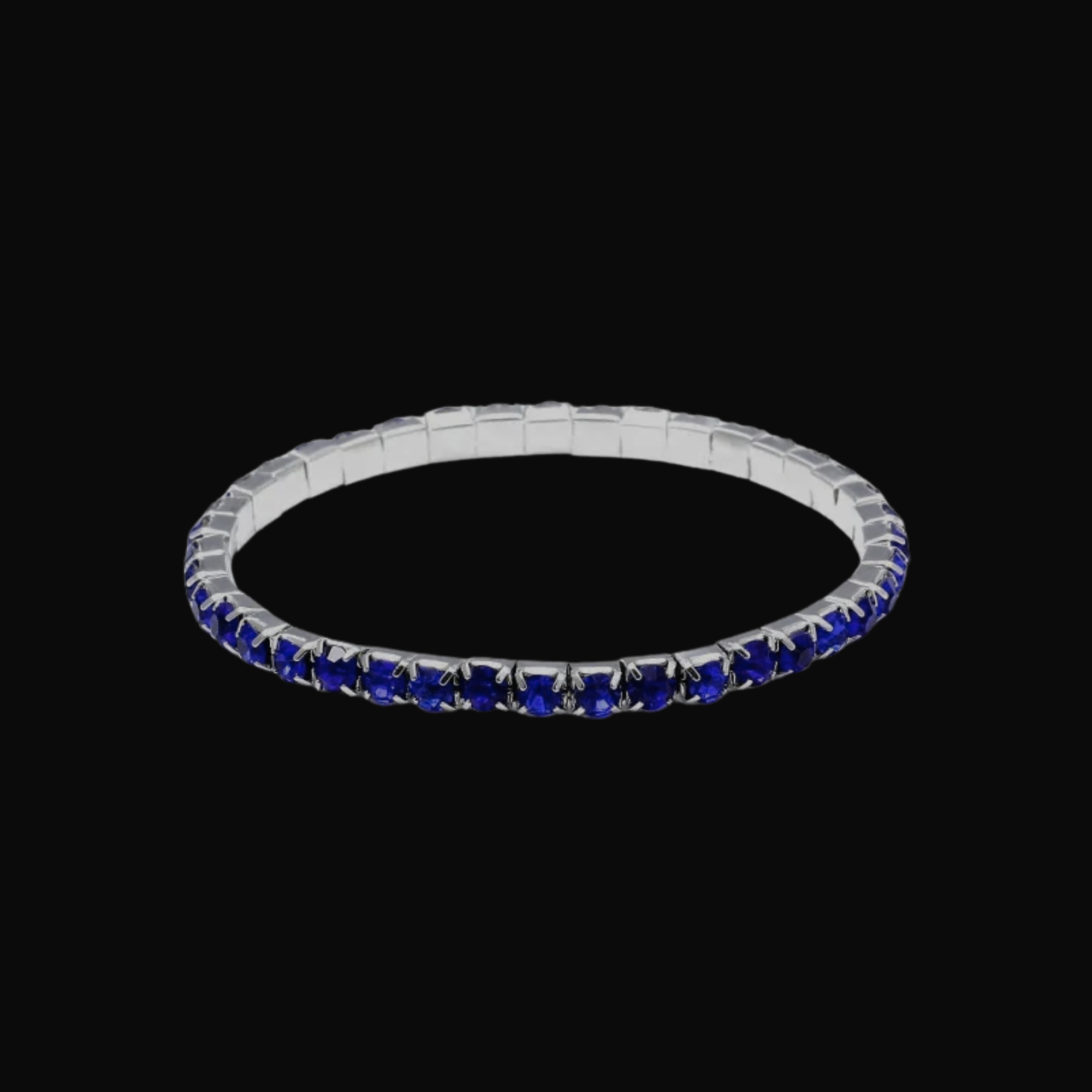 Sapphire Radiance Rhinestone Bracelet