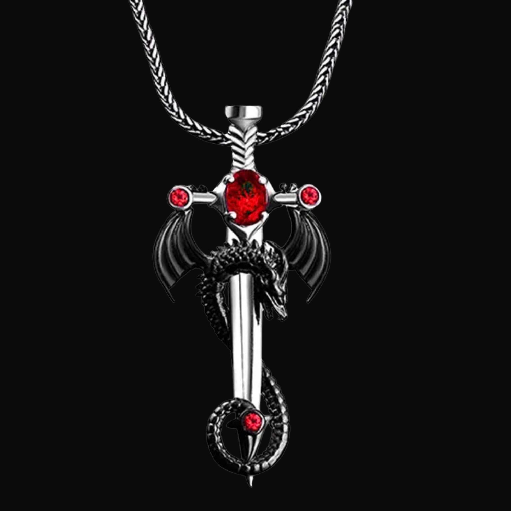 Dragonbound Sword Pendant Necklace