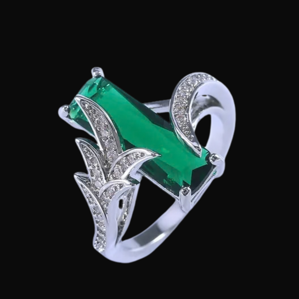 Emerald Cut Topaz Square Ring