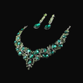 Emerald Teardrop Jewellery Set