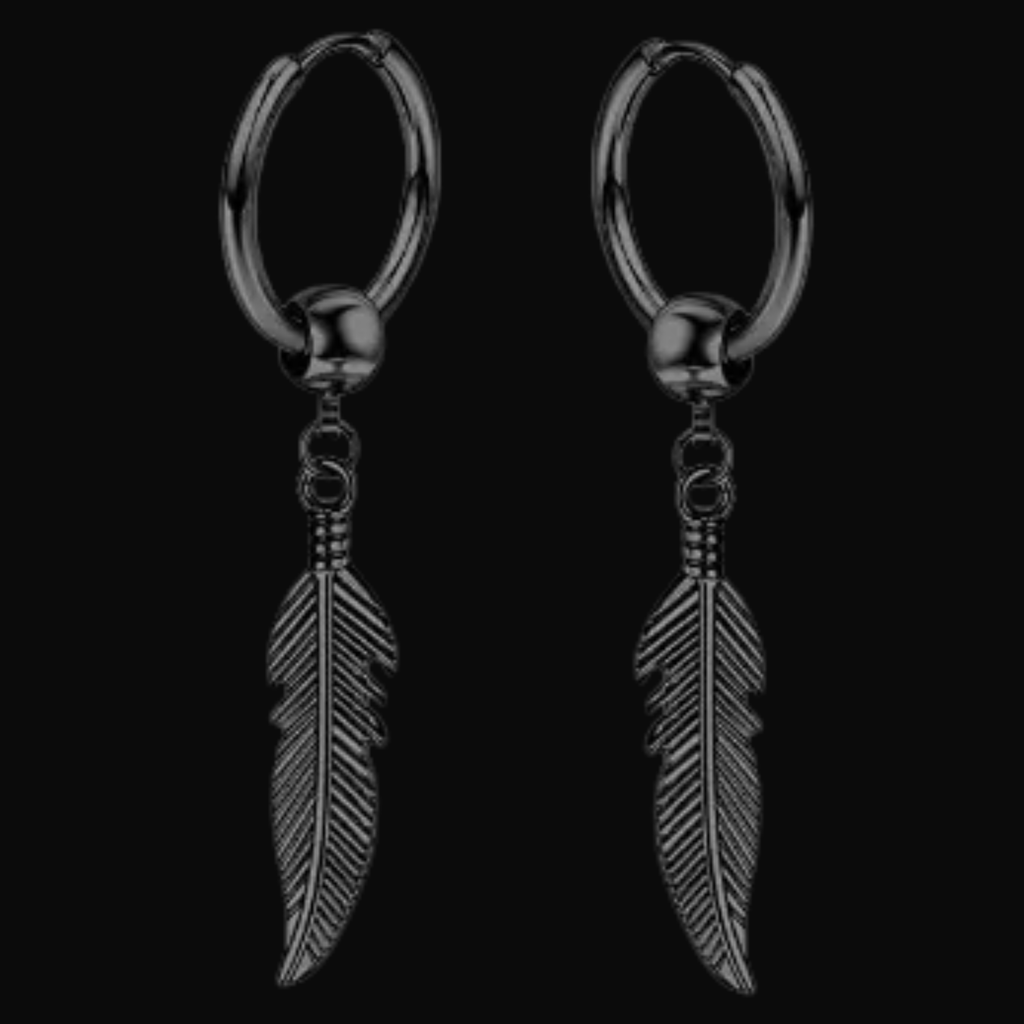 Fallen Feather Drop Earrings
