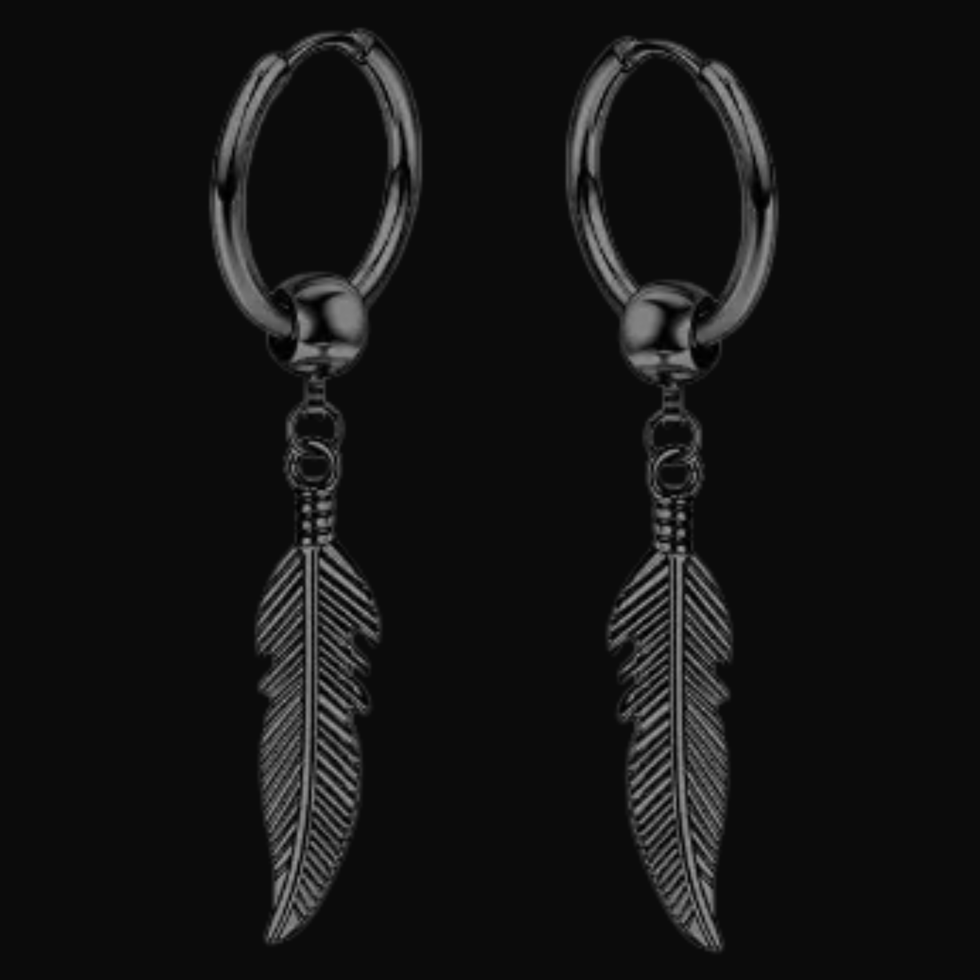Fallen Feather Drop Earrings
