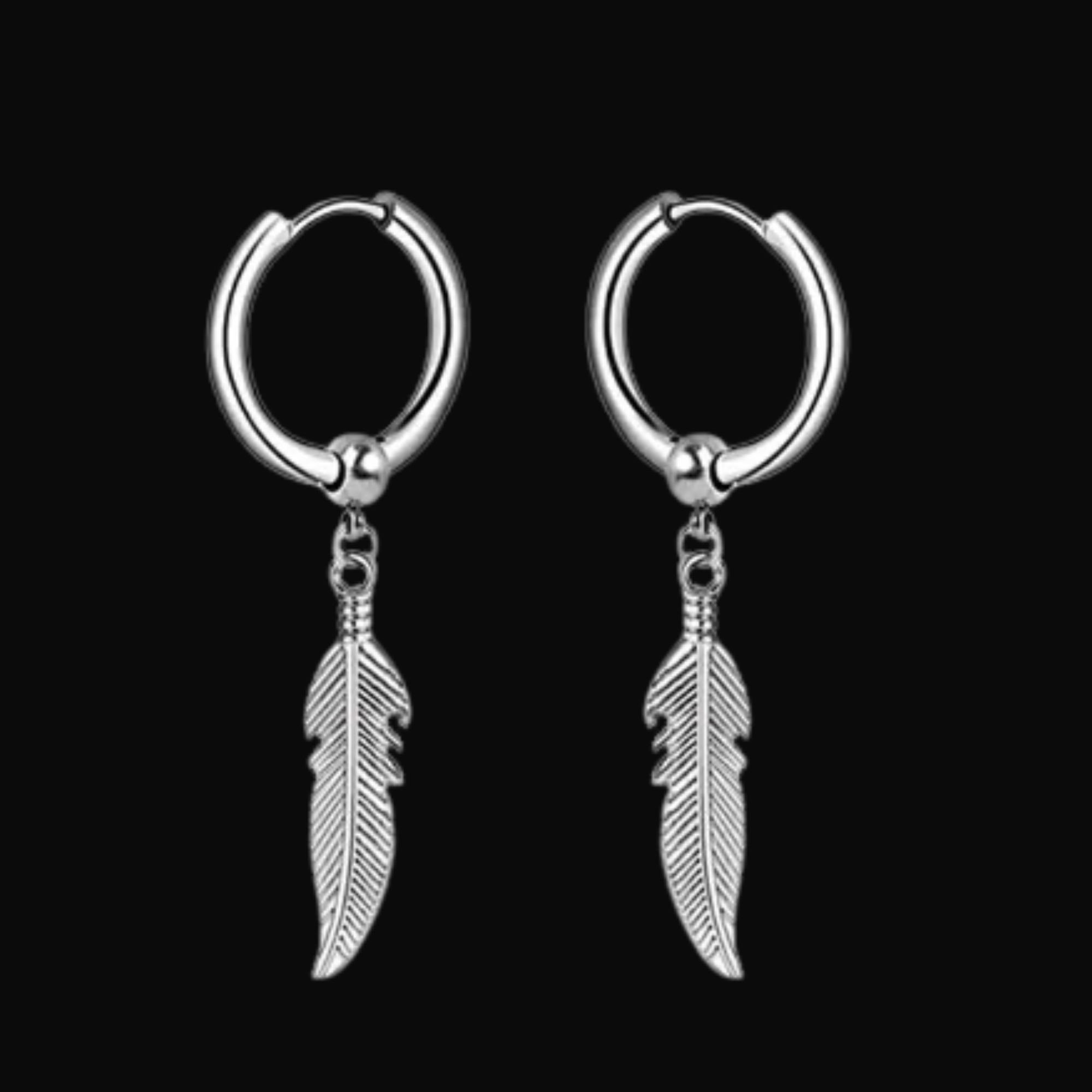 Fallen Feather Drop Earrings