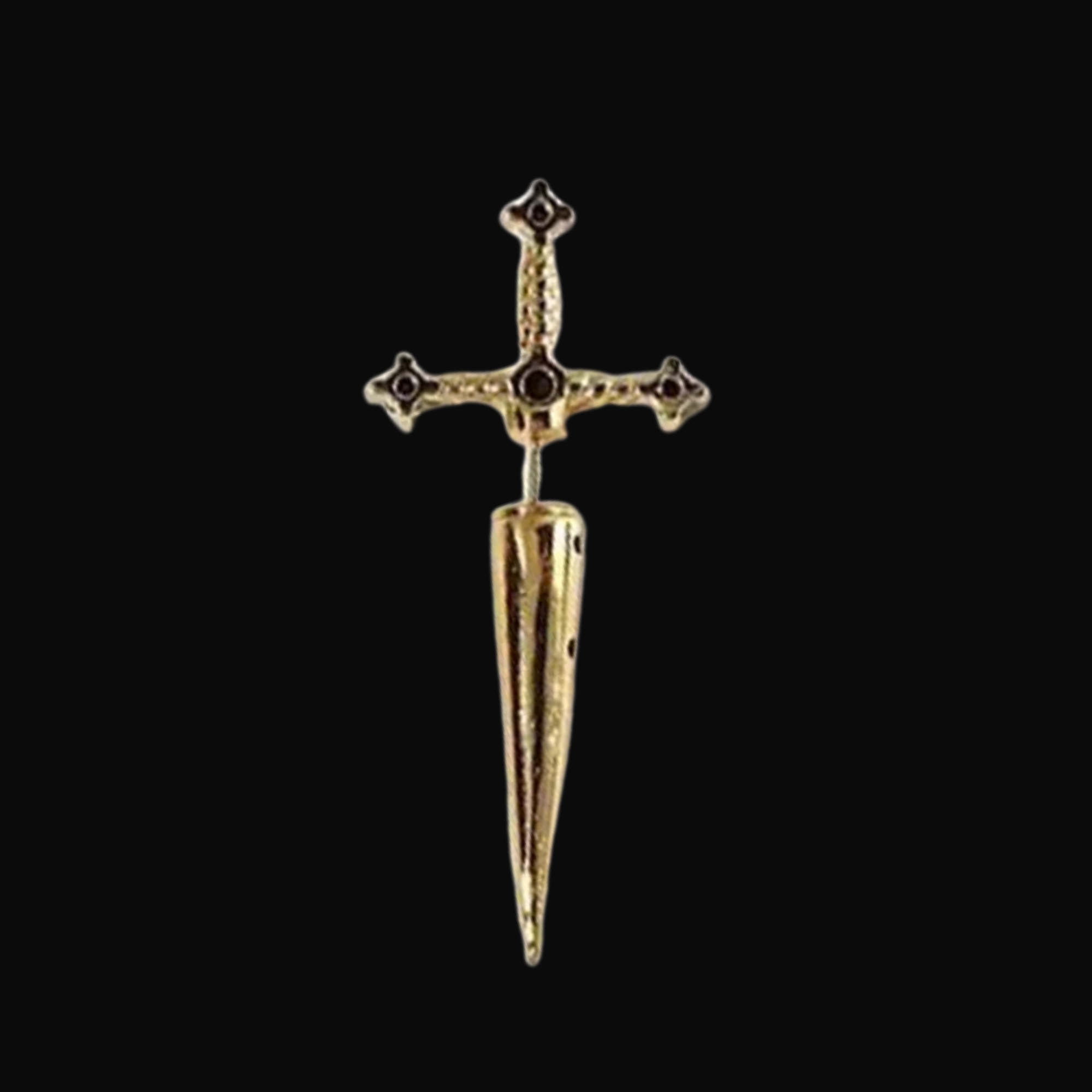 Fallen Ember Sword Stud Earrings