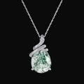 Moss Agate Serpent Necklace