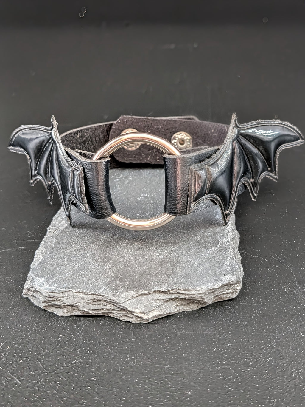 Fallen Wings Leather Cuff Bracelet