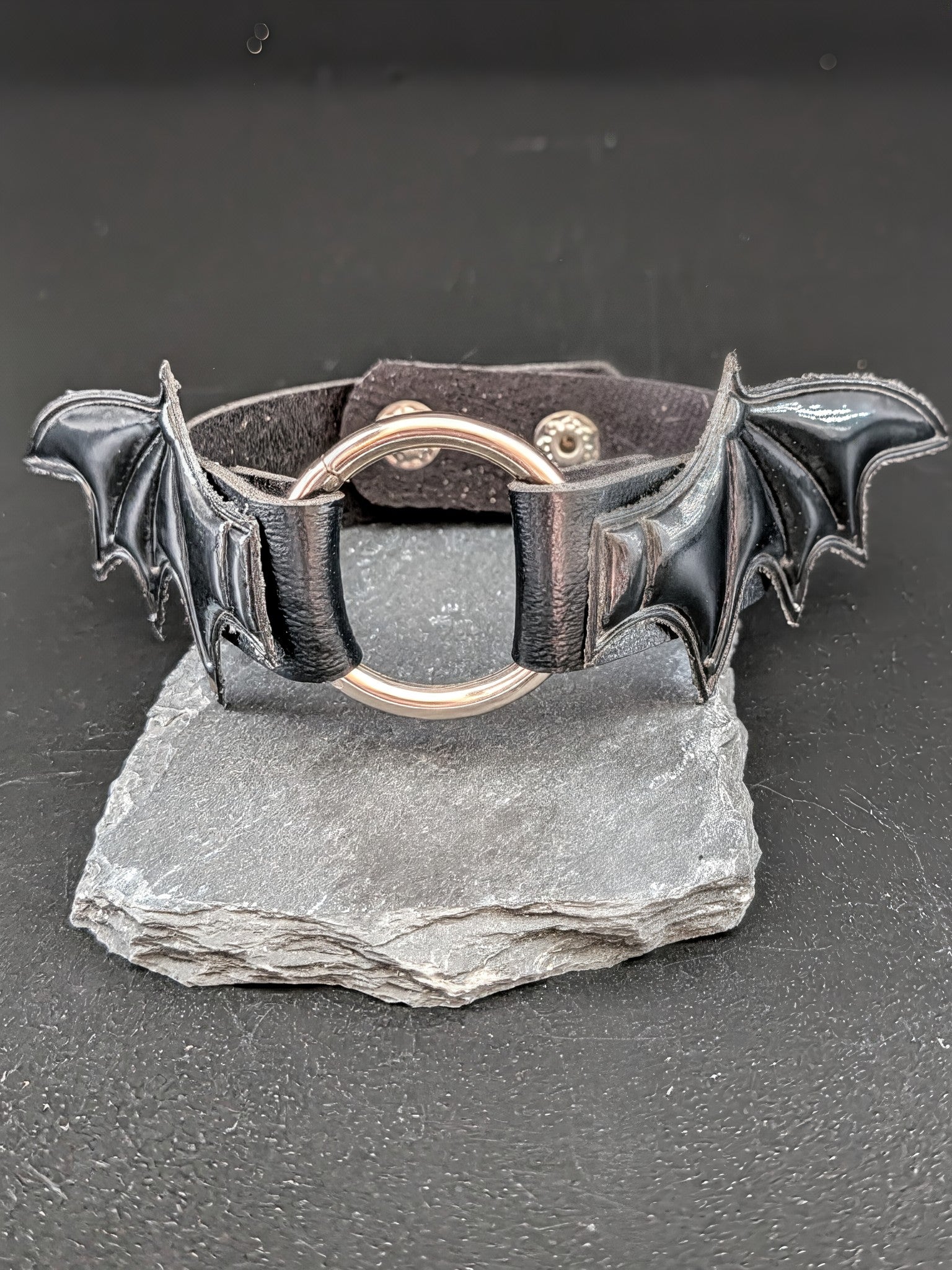 Fallen Wings Leather Cuff Bracelet