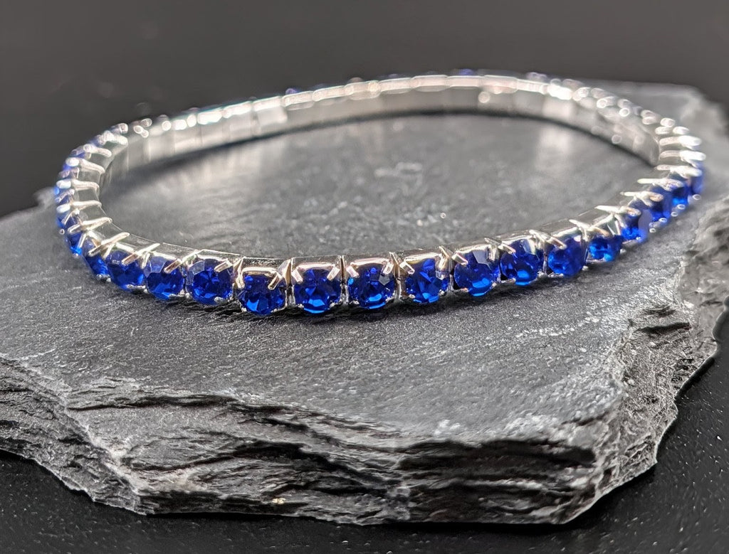 Sapphire Radiance Rhinestone Bracelet
