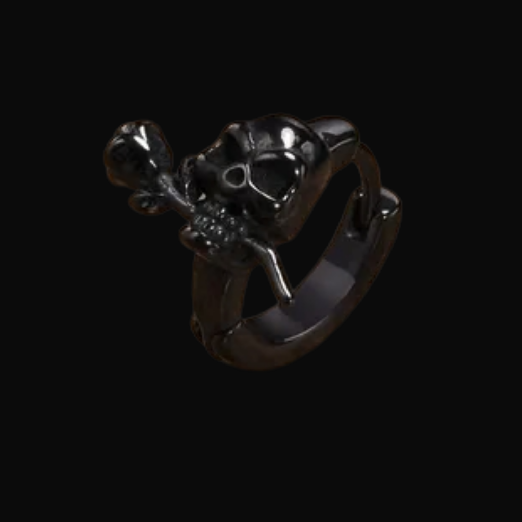 Eternal Rose Skull Earrings