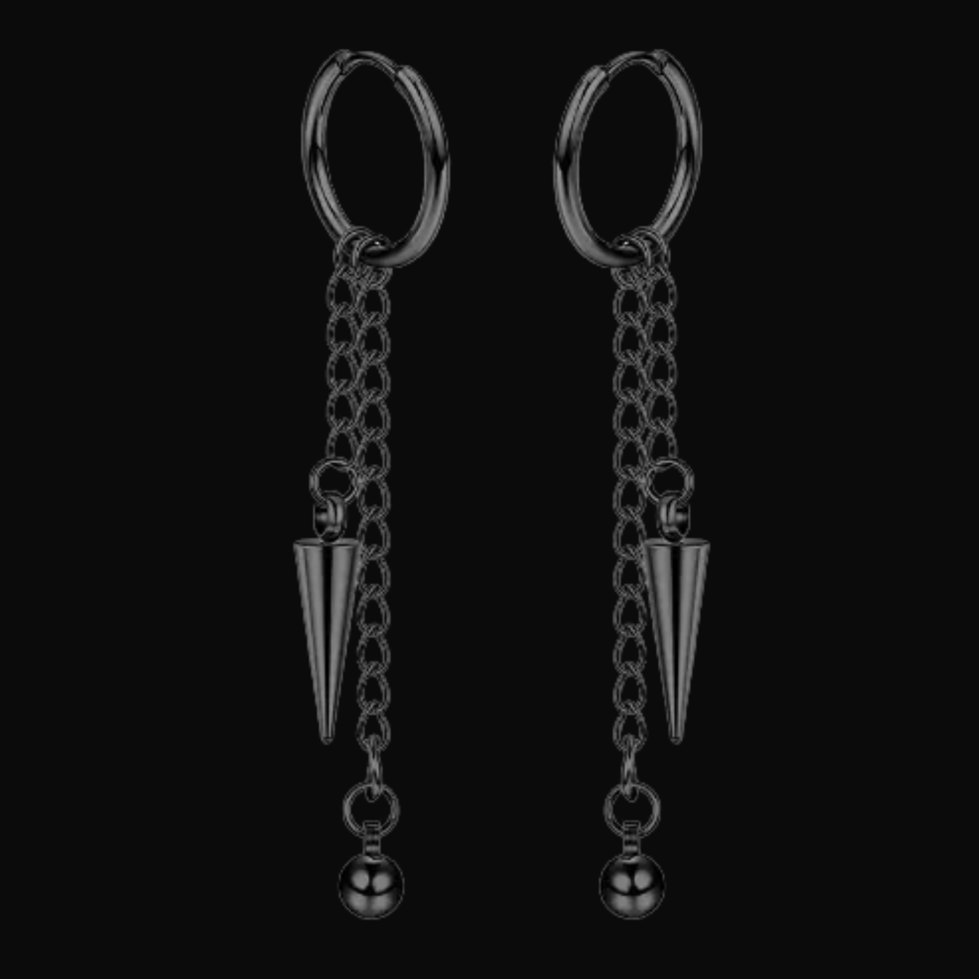 Razorlink Spike Chain Earrings
