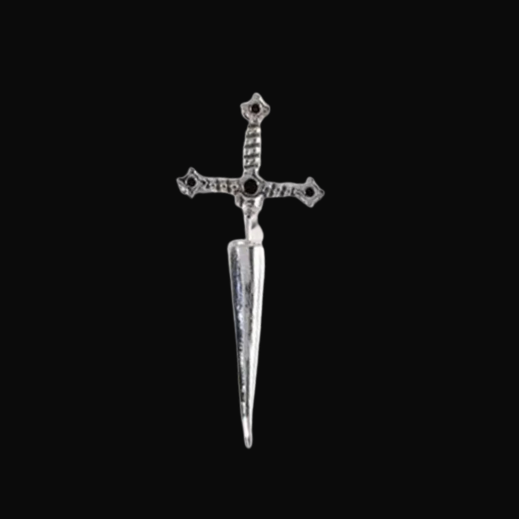 Fallen Ember Sword Stud Earrings