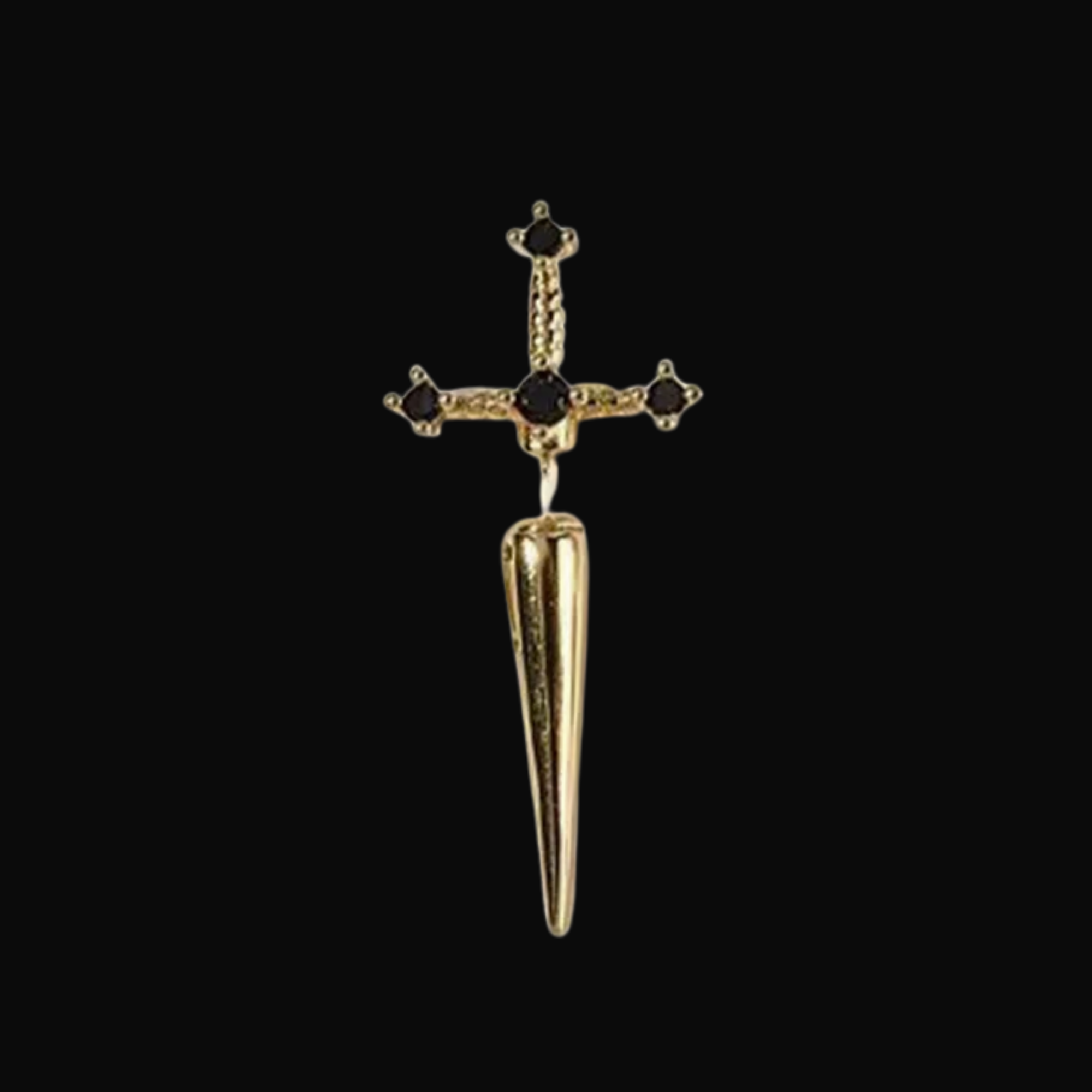 Fallen Ember Sword Stud Earrings